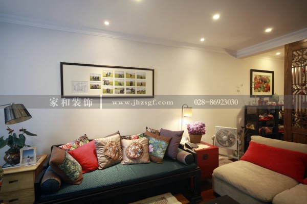 家和装饰实景案例：望江锦苑100平现代+中式风格的完美结合，家装全程化服务